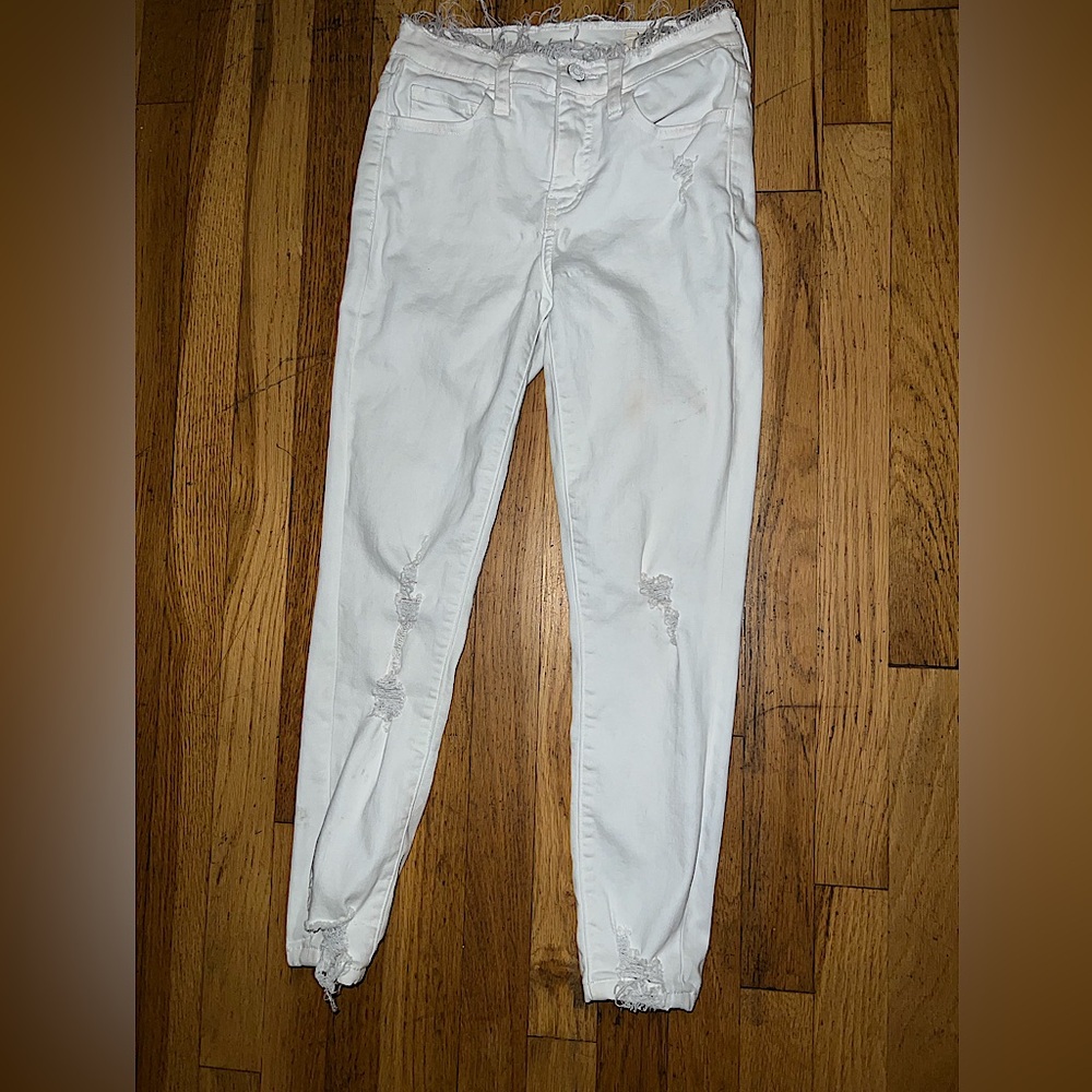 Skinny Ripped White Jeans